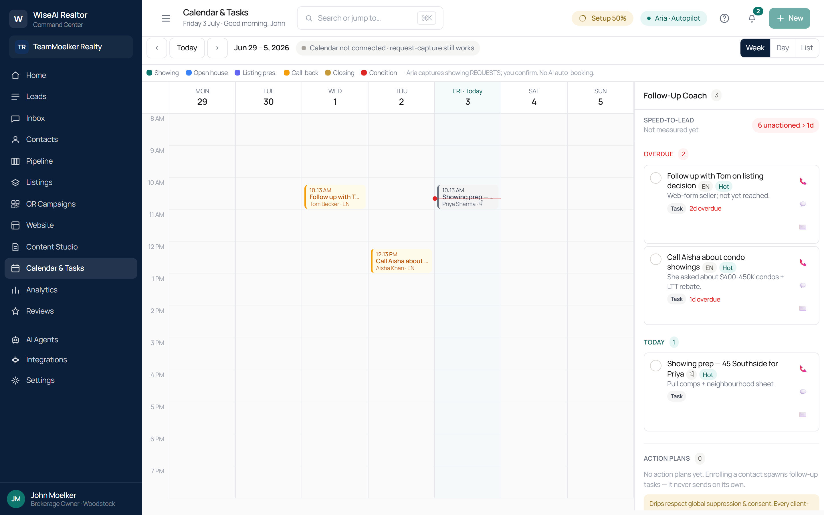 Calendar &amp; Tasks